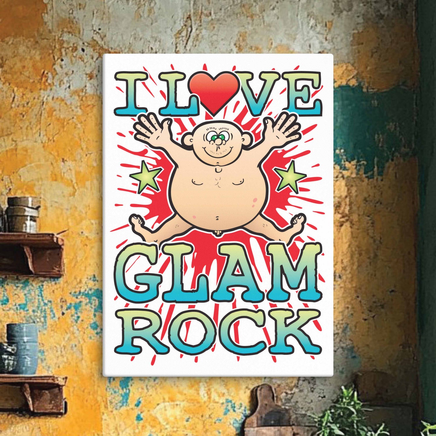 Glam Rock 51x71cm Canvas Print