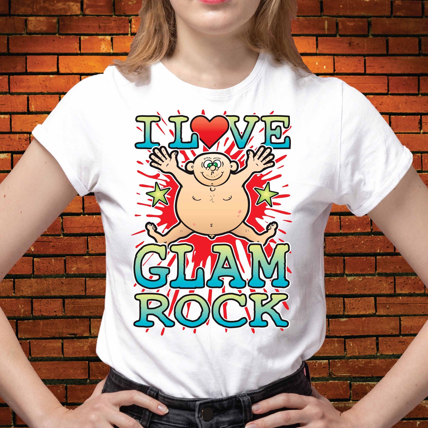 Glam Rock Cotton Love Music T-Shirt