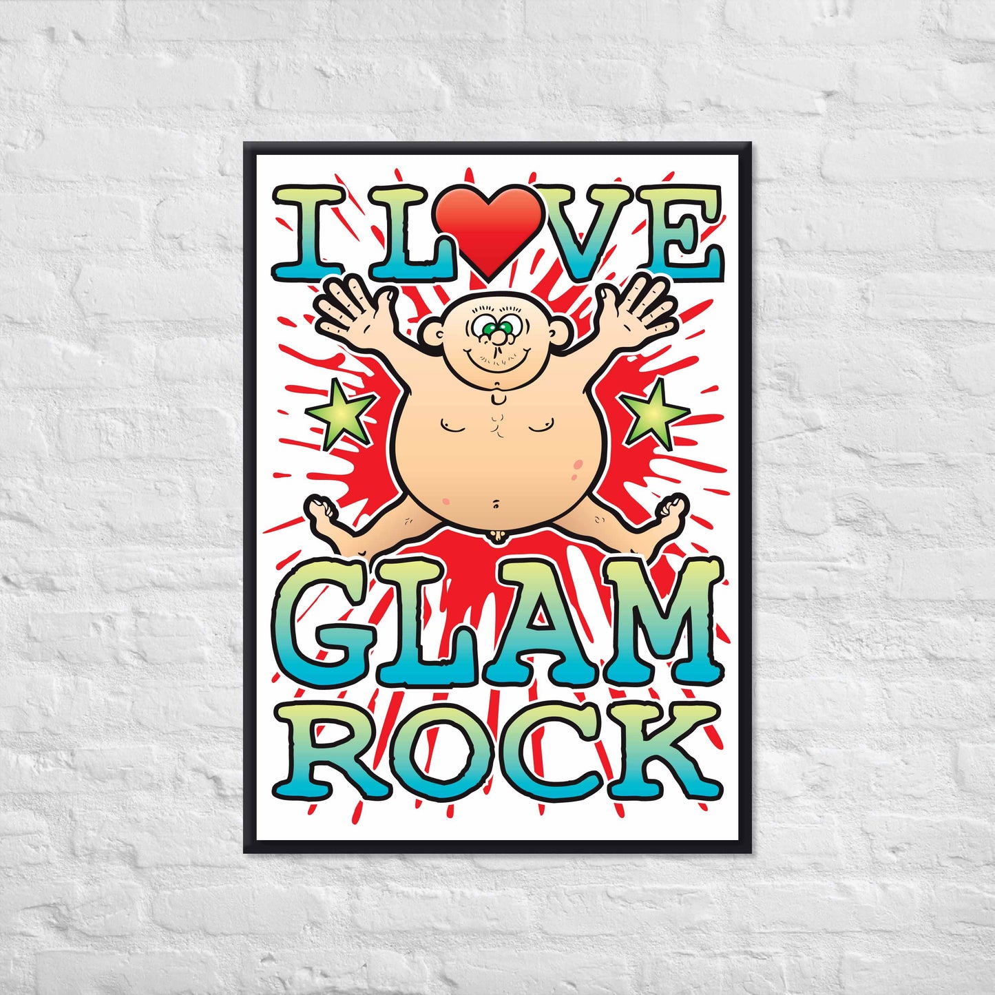 Glam Rock 50x70cm Wall Art / Love Music Poster