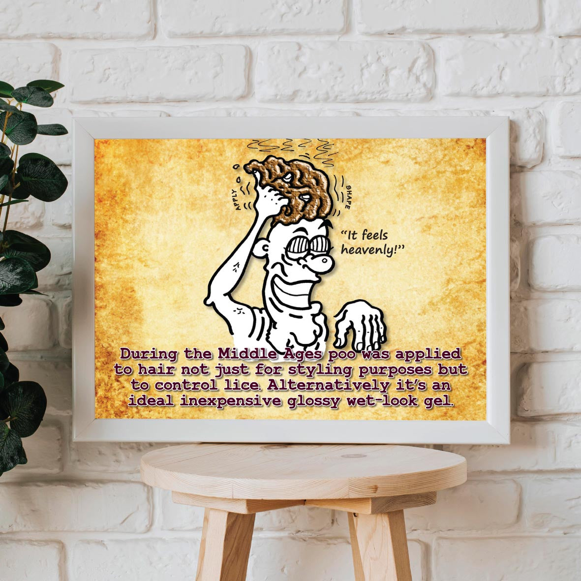 Heavenly Hair Gel Cartoon Art Print