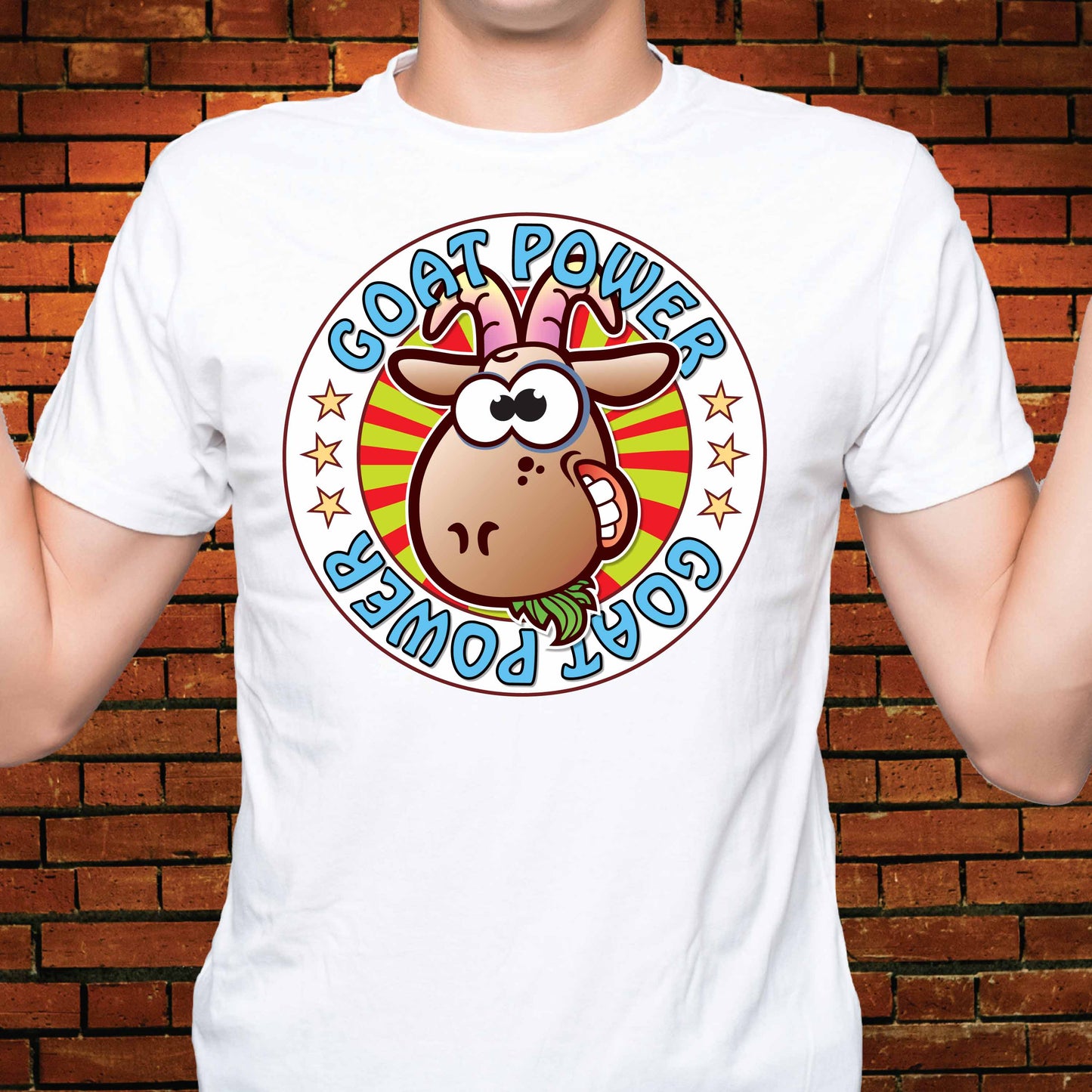Goat Power Funny Slogan Cotton T-Shirt