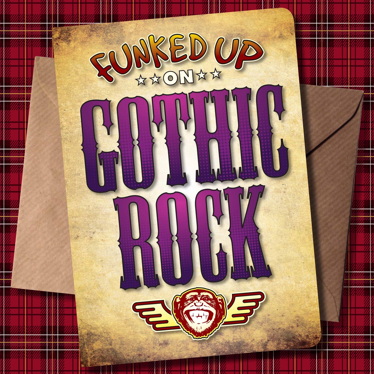 Gothic Rock Art Print / Poster / Birthday Card / Greetings Card