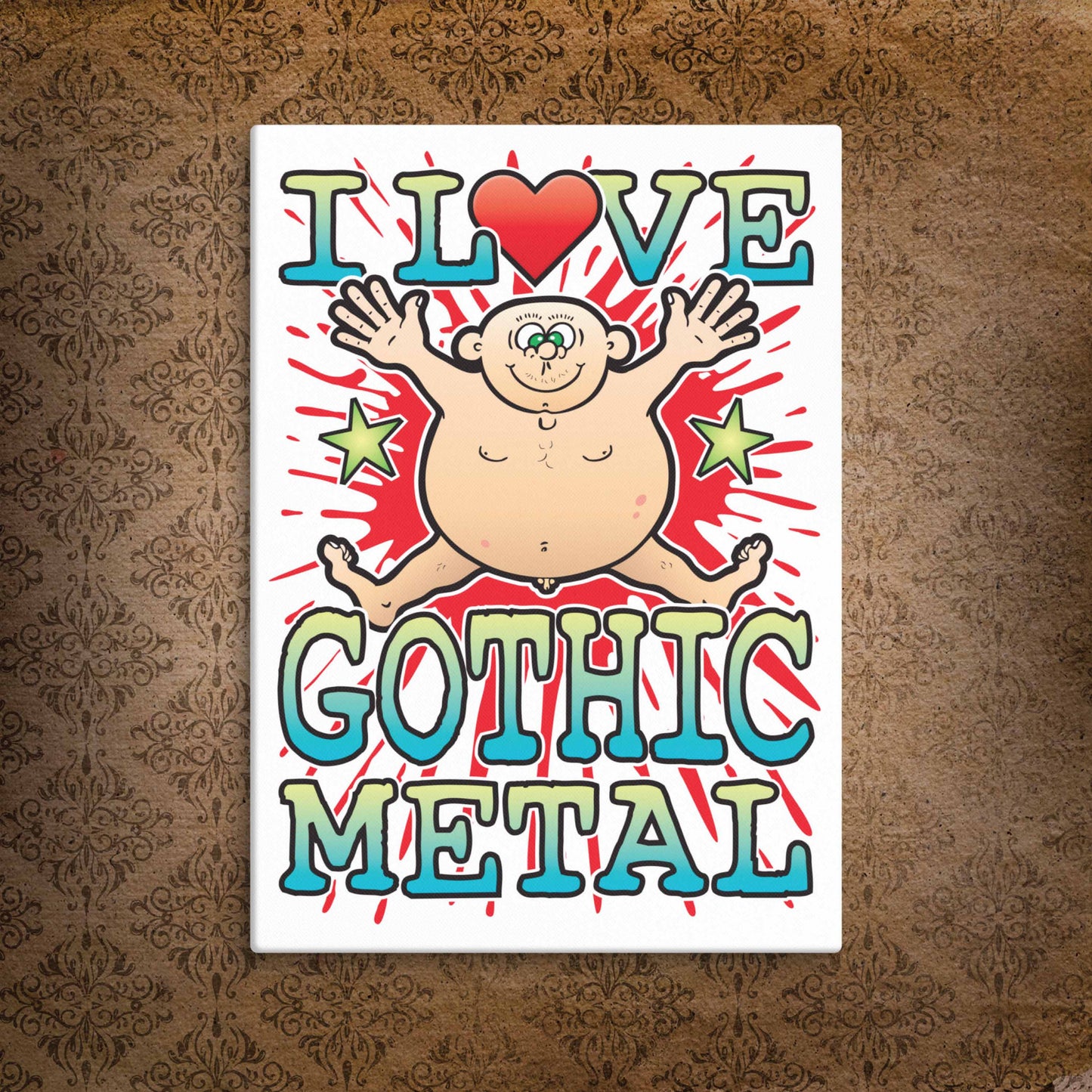 Gothic Metal Canvas Print 30x40cm