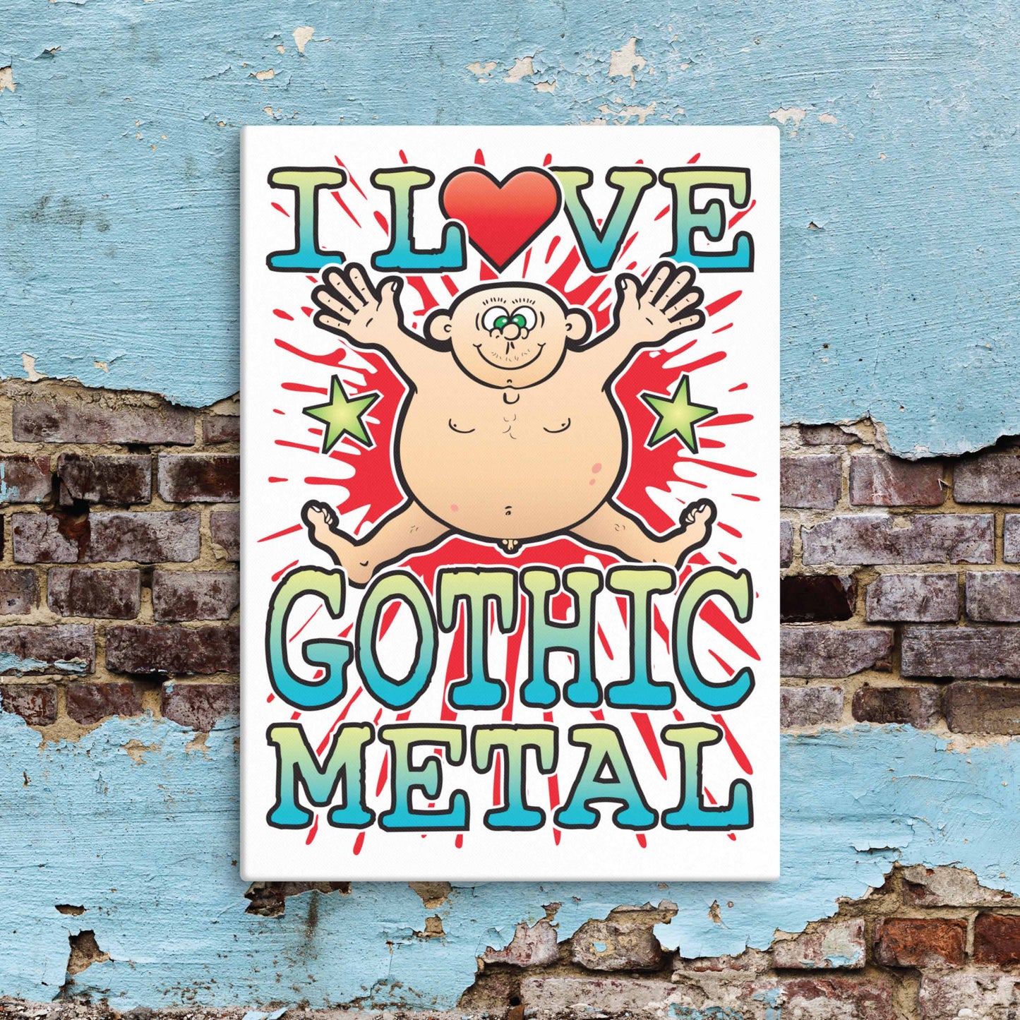 Gothic Metal Canvas Print 30x40cm