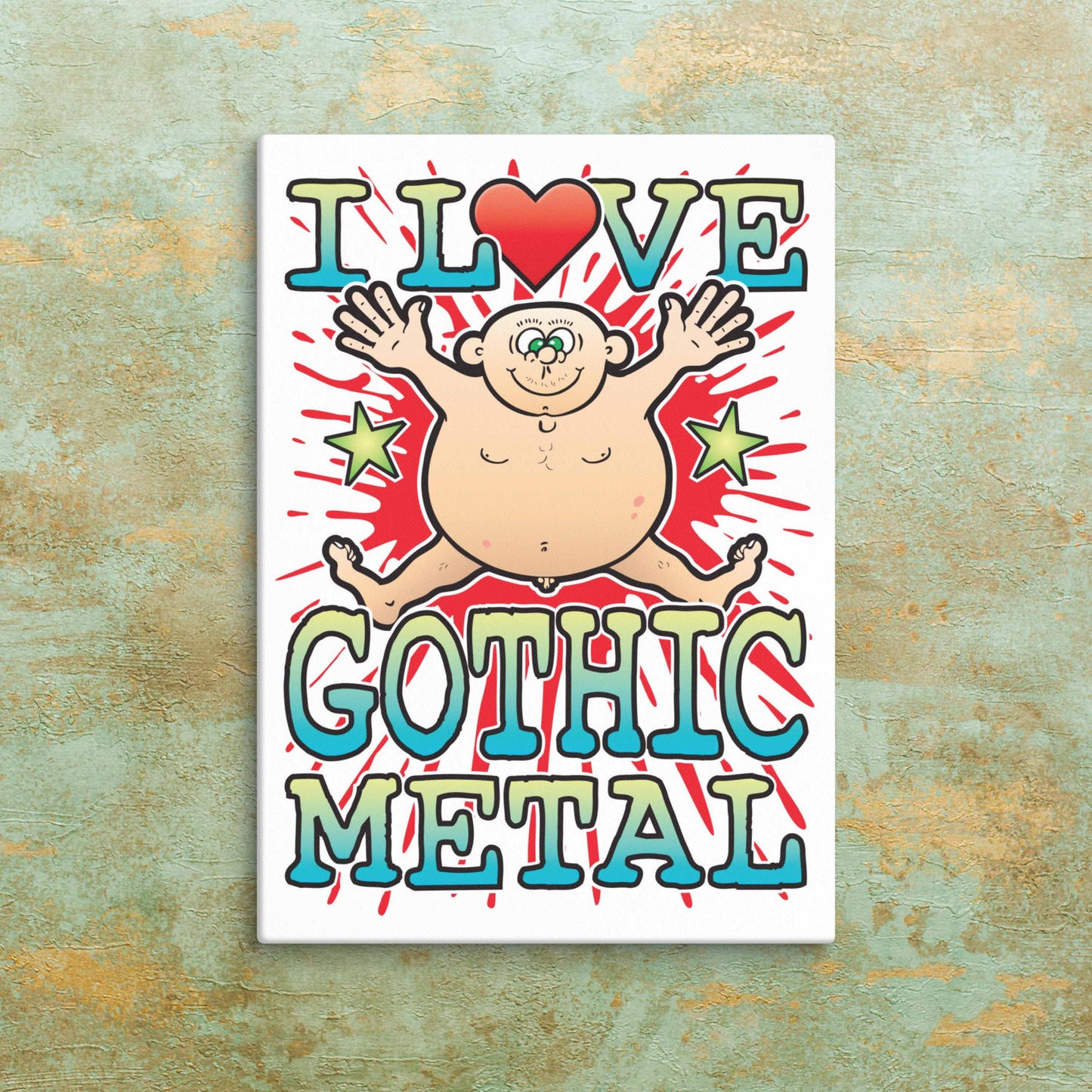 Gothic Metal Canvas Print 30x40cm