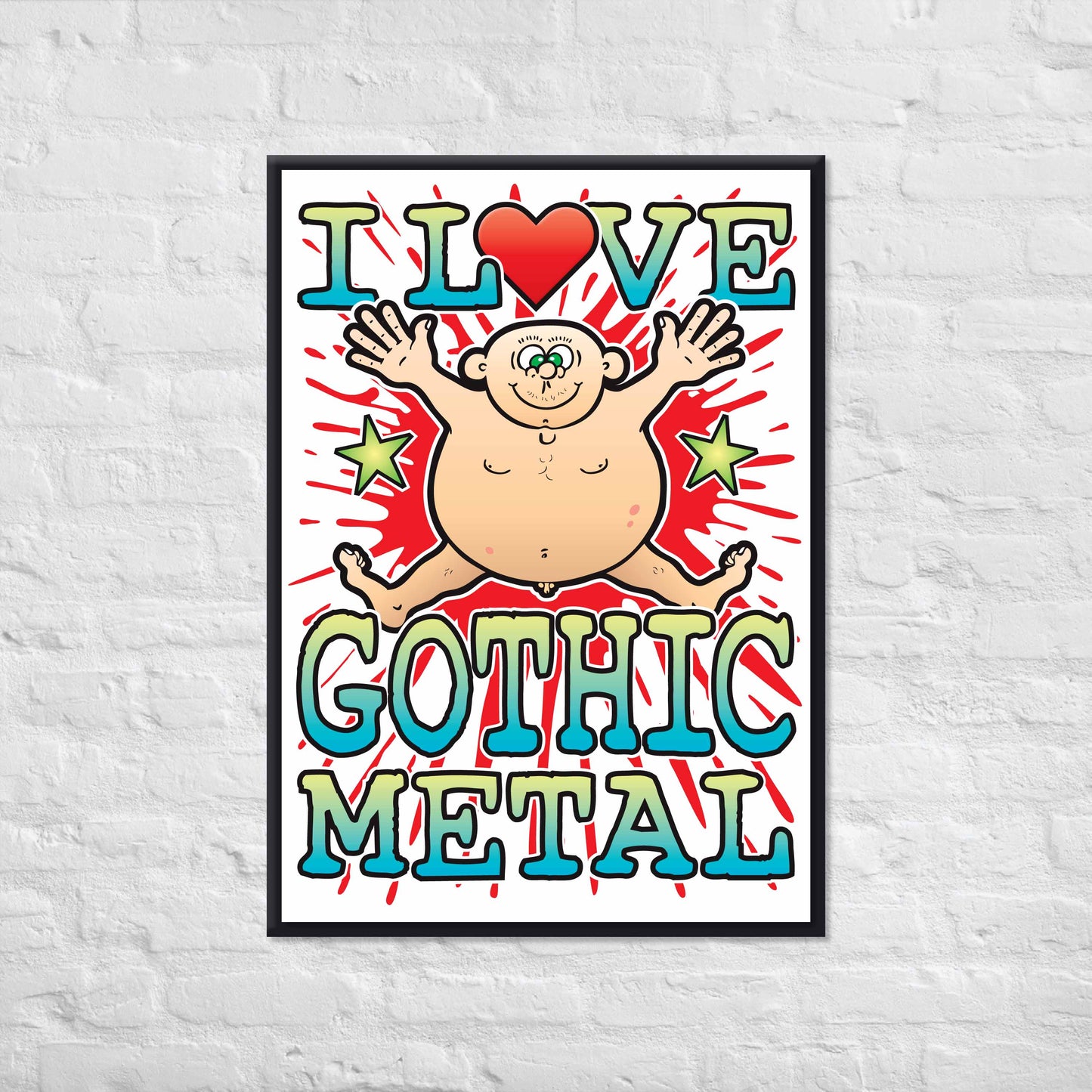 Gothic Metal 50x70cm Wall Art / Love Music Poster