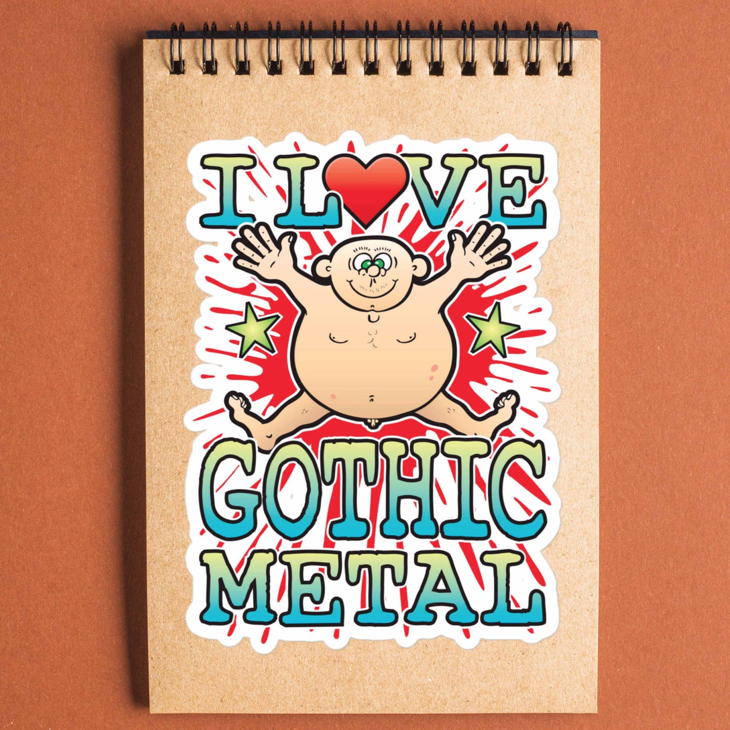 Gothic Metal Vinyl Kiss-Cut Sticker / 14 x 10cm