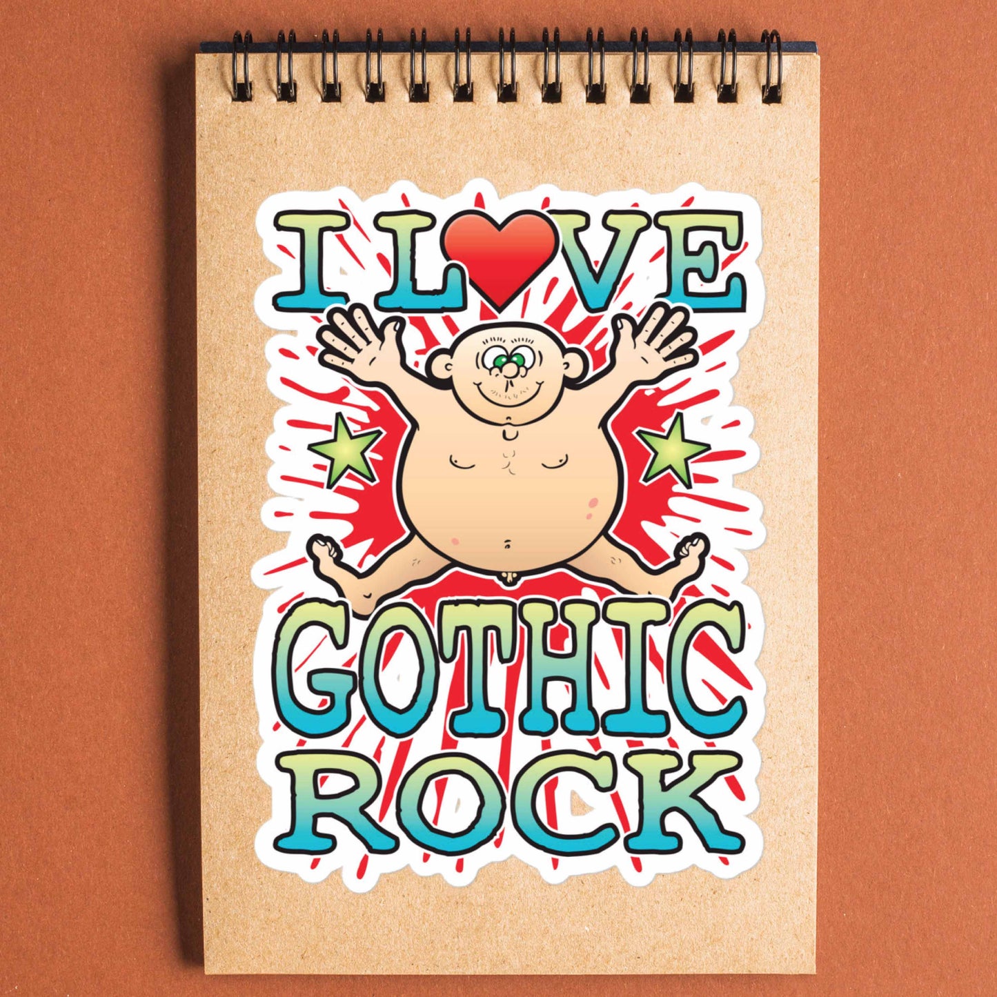 Gothic Rock Vinyl Kiss-Cut Sticker / 14 x 10cm