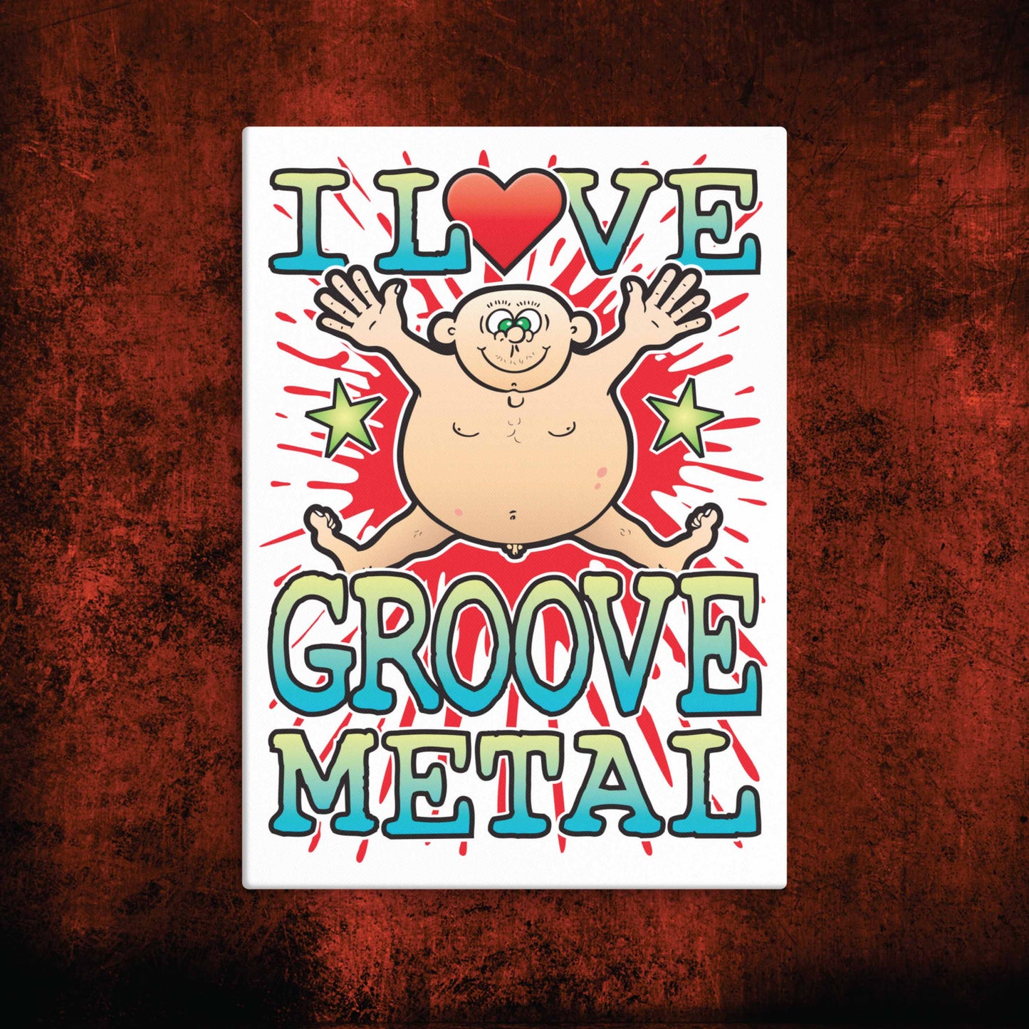 Groove Metal Canvas Print 30x40cm