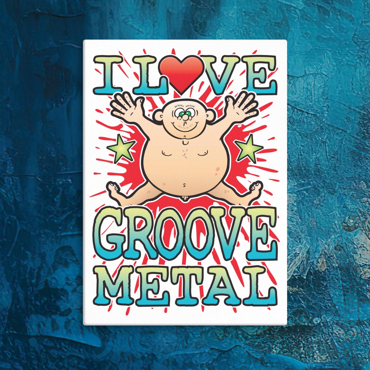Groove Metal Canvas Print 30x40cm