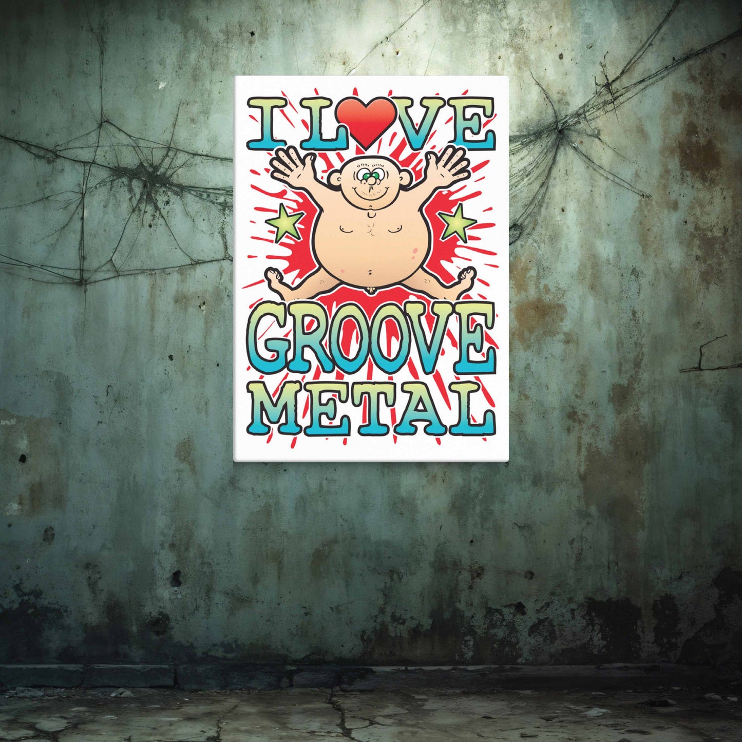 Groove Metal Canvas Print 30x40cm