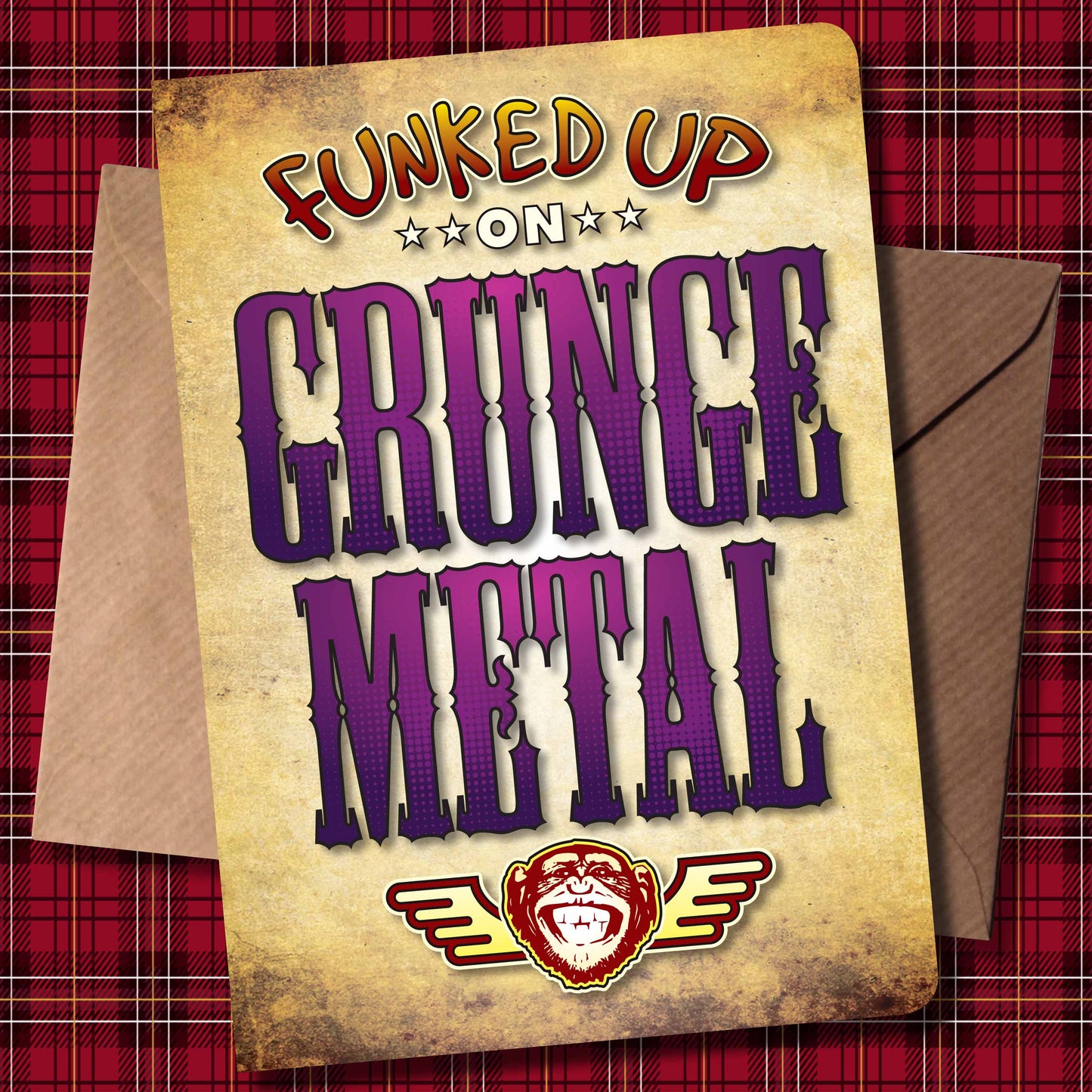 Grunge Metal Art Print / Poster / Birthday Card / Greetings Card
