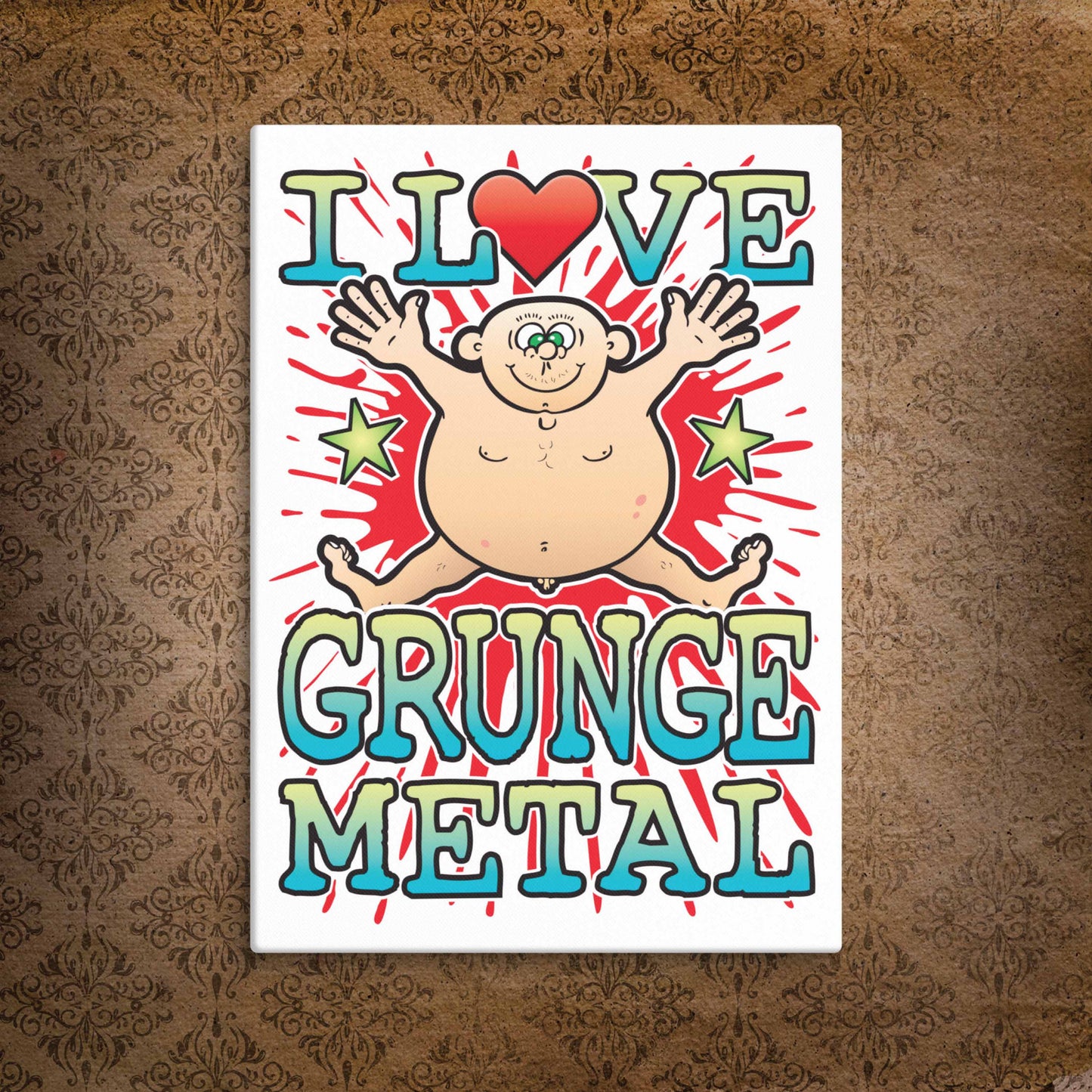 Grunge Metal Canvas Print 30x40cm