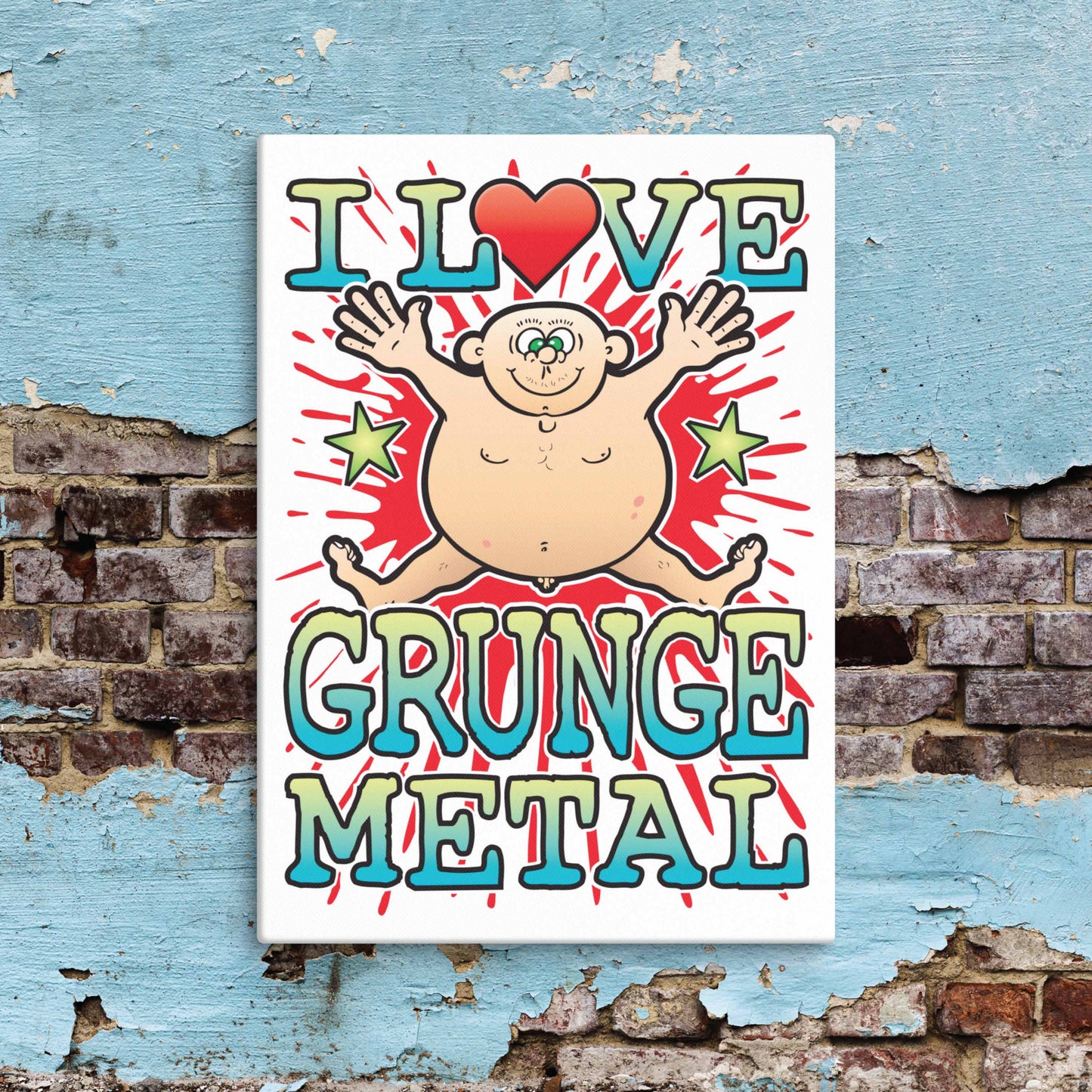 Grunge Metal Canvas Print 30x40cm