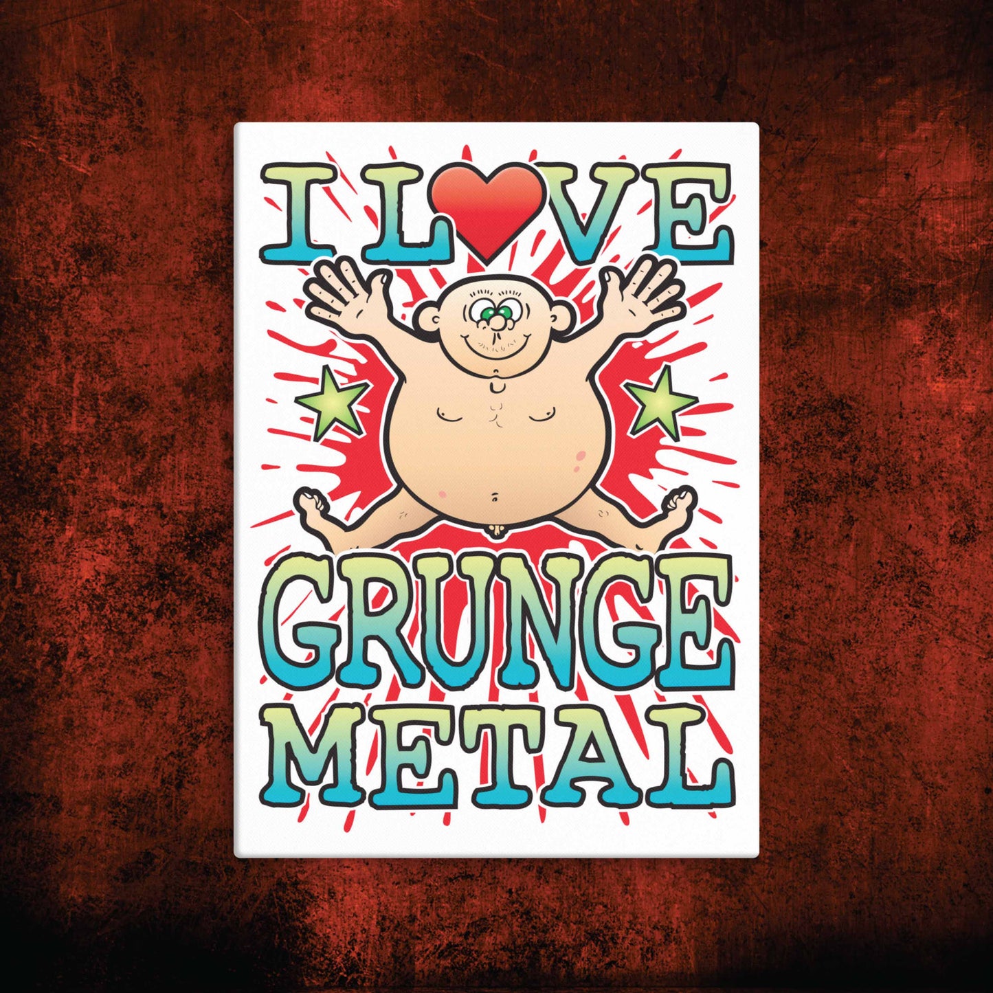 Grunge Metal Canvas Print 30x40cm