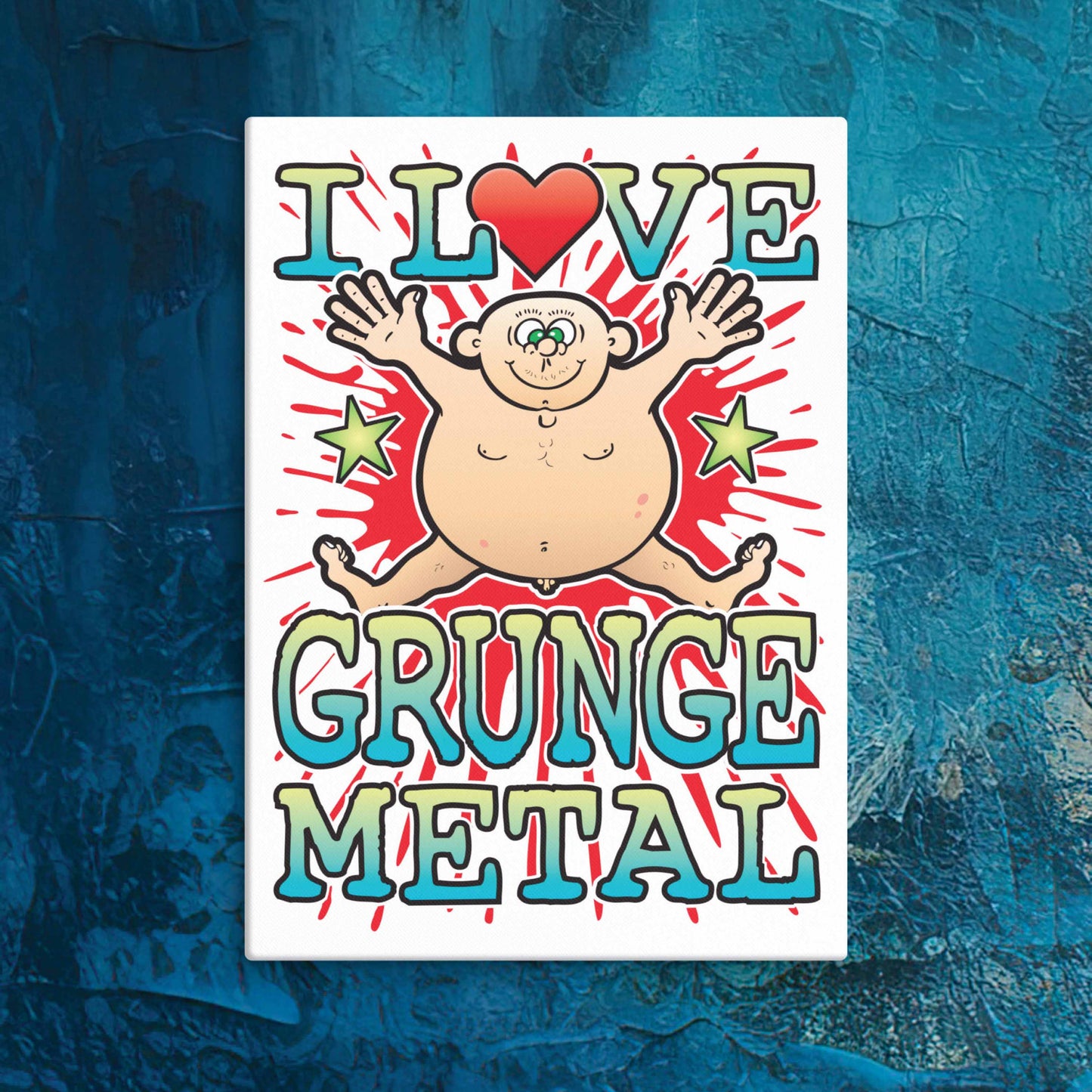 Grunge Metal Canvas Print 30x40cm
