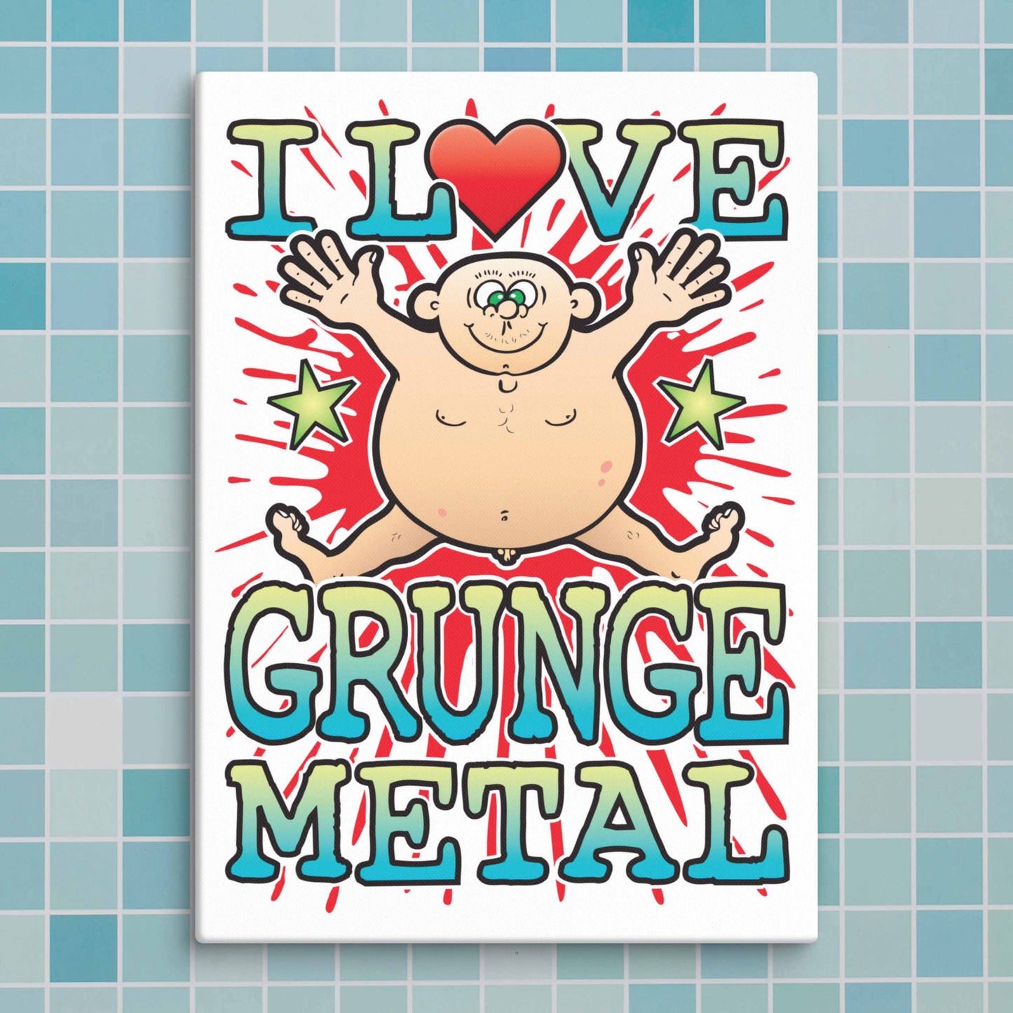 Grunge Metal Canvas Print 30x40cm