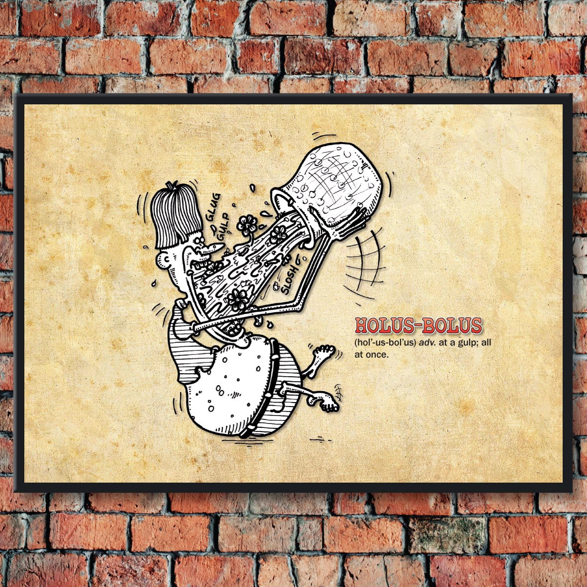 Holus-Bolus Cartoon Art Print