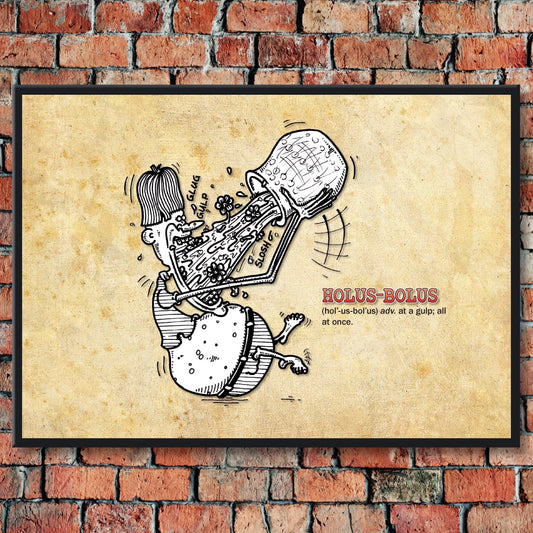 Holus-Bolus Cartoon Art Print