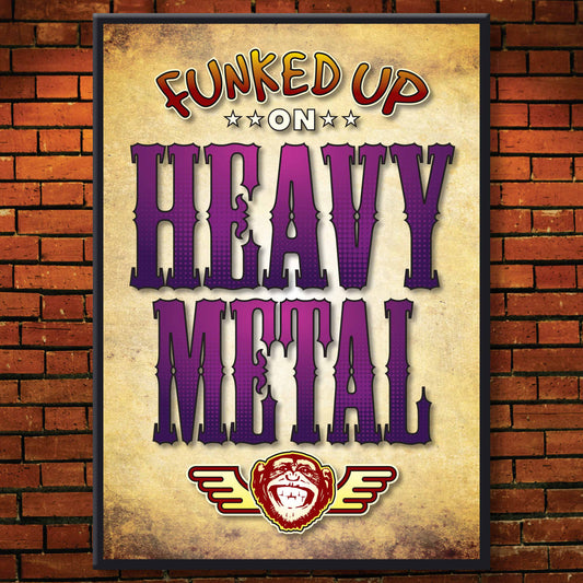 Heavy Metal Art Print / Poster / Birthday Card / Greetings Card
