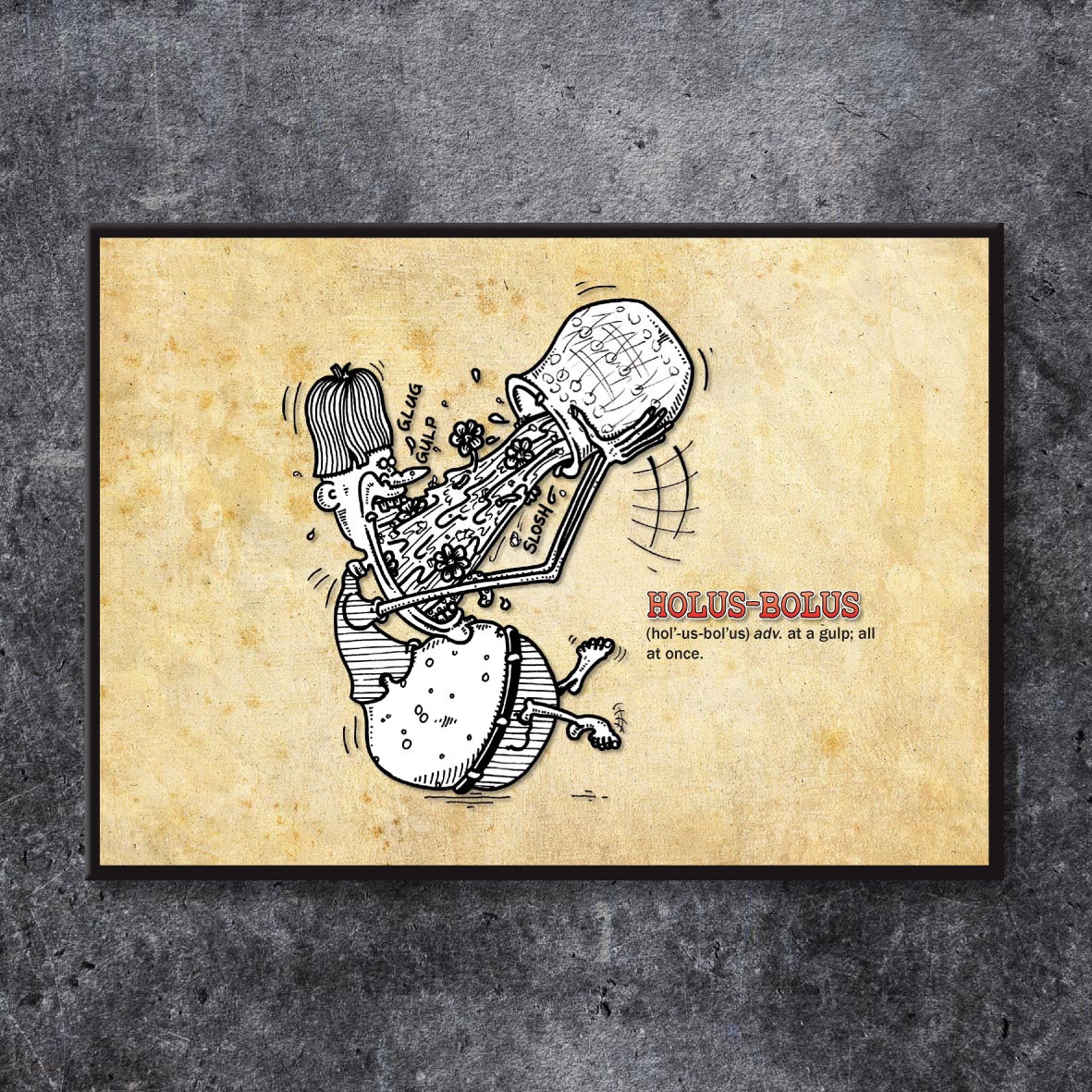 Holus-Bolus Cartoon Art Print