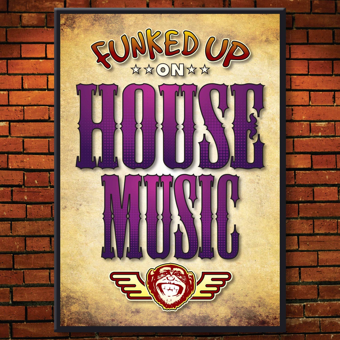 House Music Art Print / Poster / Birthday Card / Greetings Card