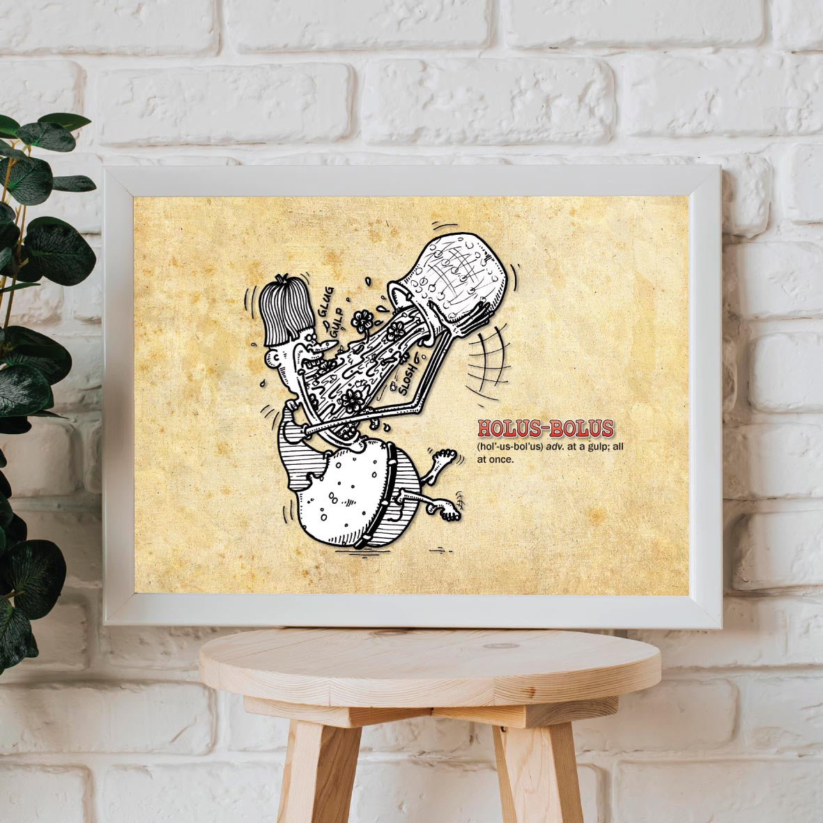 Holus-Bolus Cartoon Art Print