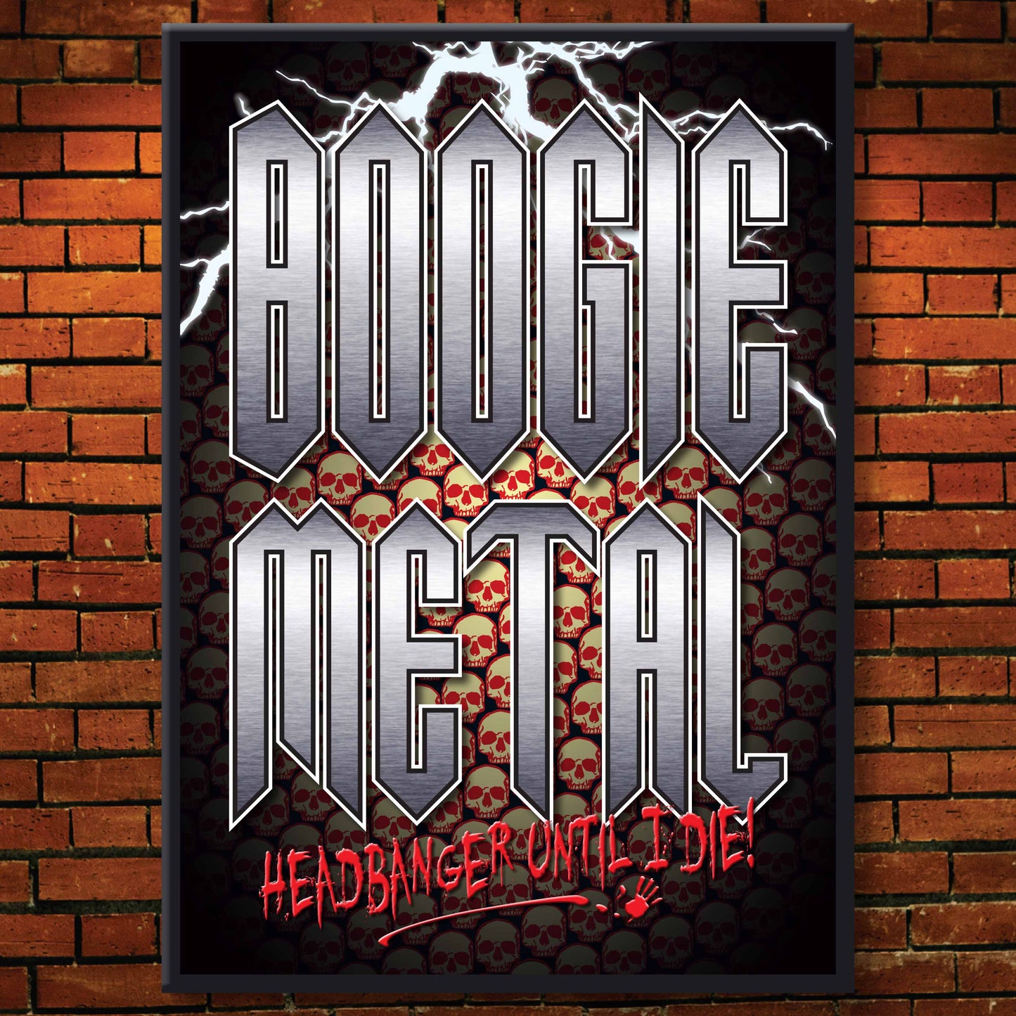 Boogie Metal Headbanger Art Print + Birthday / Greetings Card