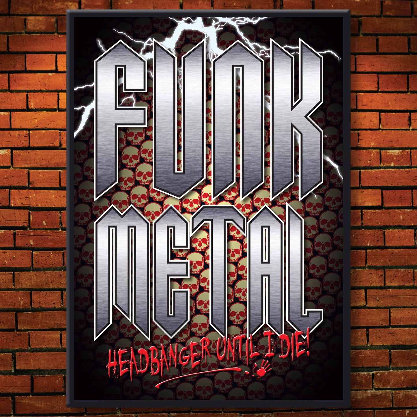 Funk Metal Headbanger Art Print + Birthday / Greetings Card