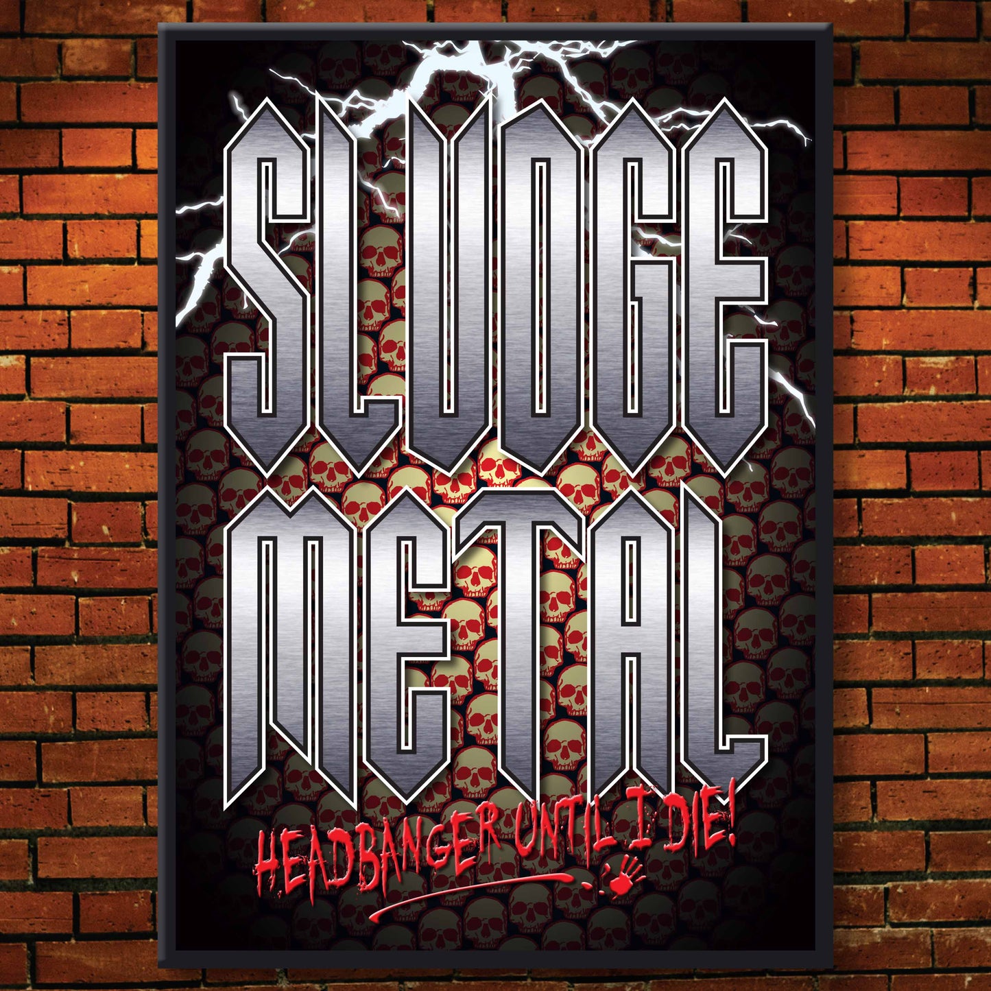 Sludge Metal Headbanger Art Print + Birthday / Greetings Card