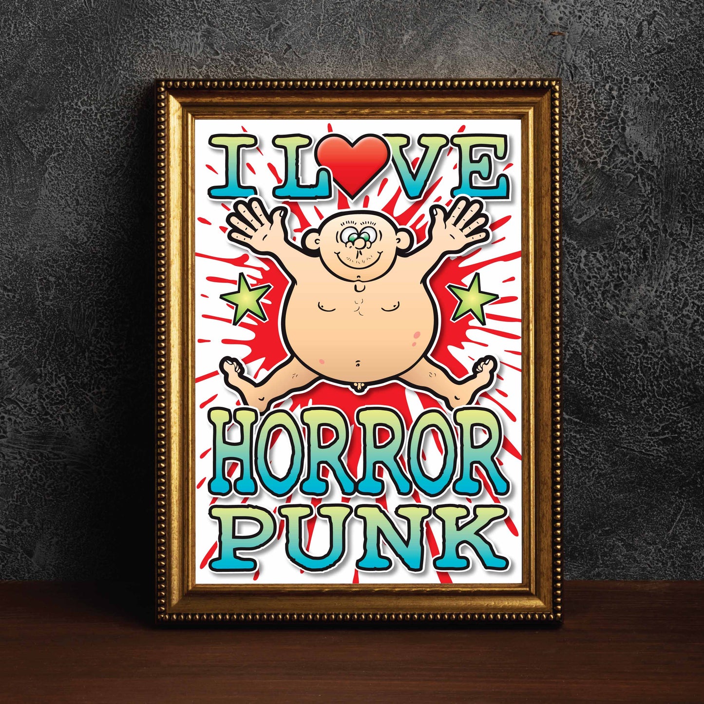 Horror Punk Art Print / Love Music Poster / Wall Décor / Rock Guru