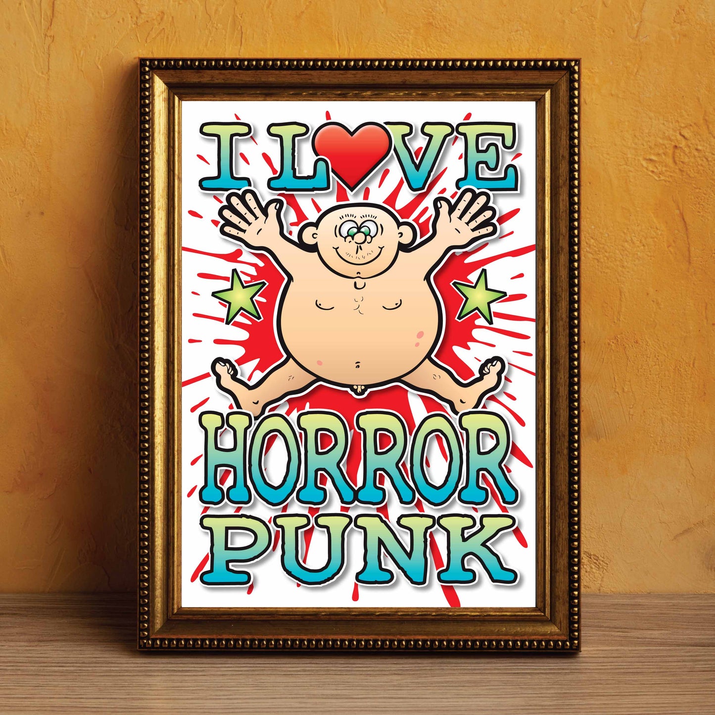 Horror Punk Art Print / Love Music Poster / Wall Décor / Rock Guru