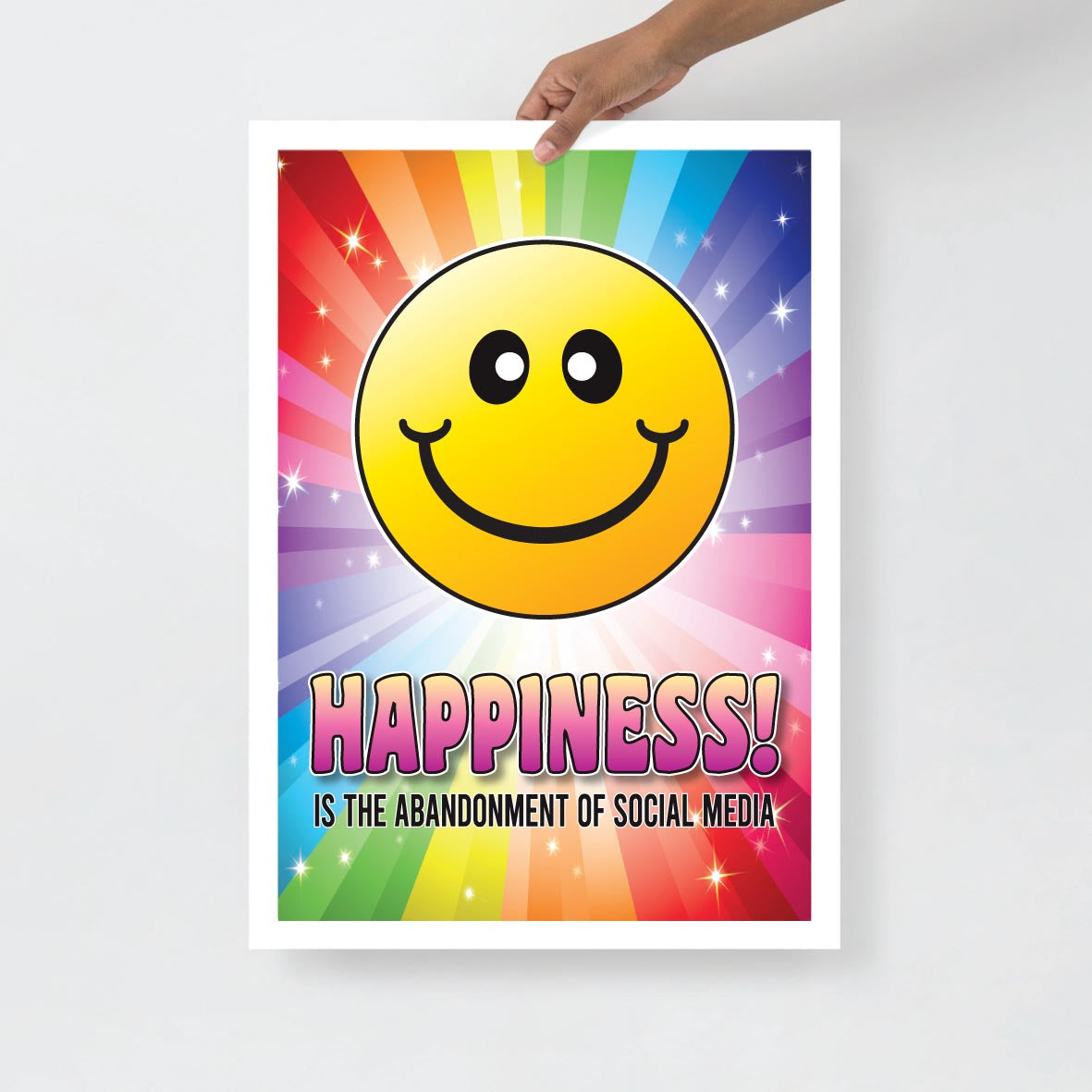 Happiness Funny Wall Art