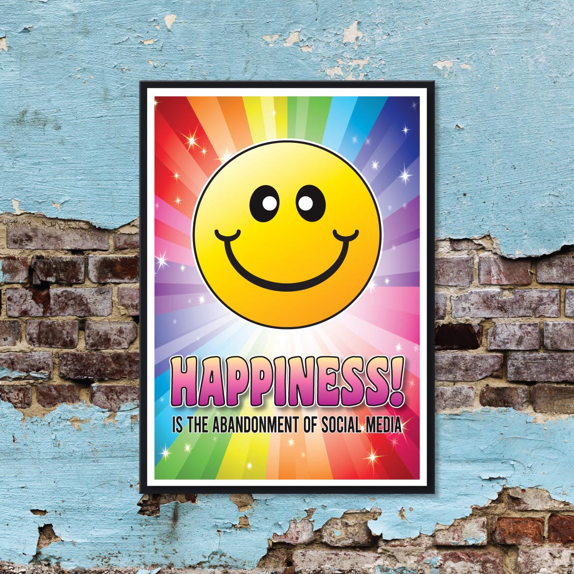 Happiness Funny Wall Art