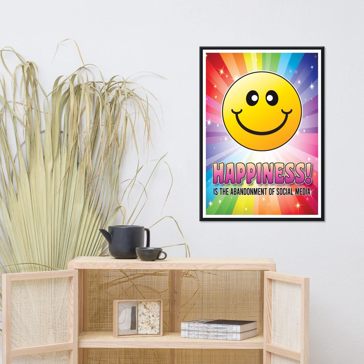 Happiness Funny Wall Art