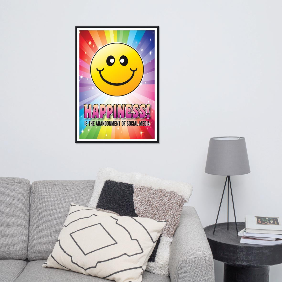 Happiness Funny Wall Art