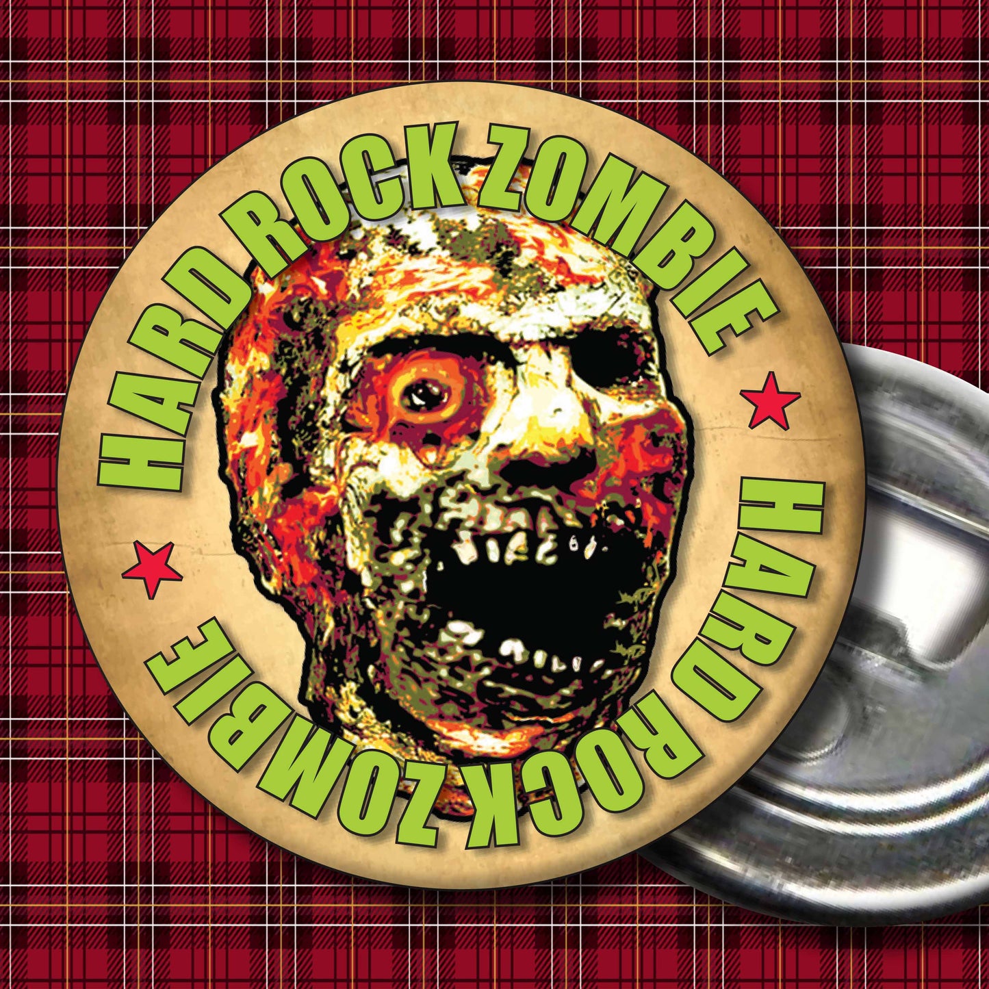 Hard Rock Zombie - Art Print + Birthday Card + Metal Pin Badge