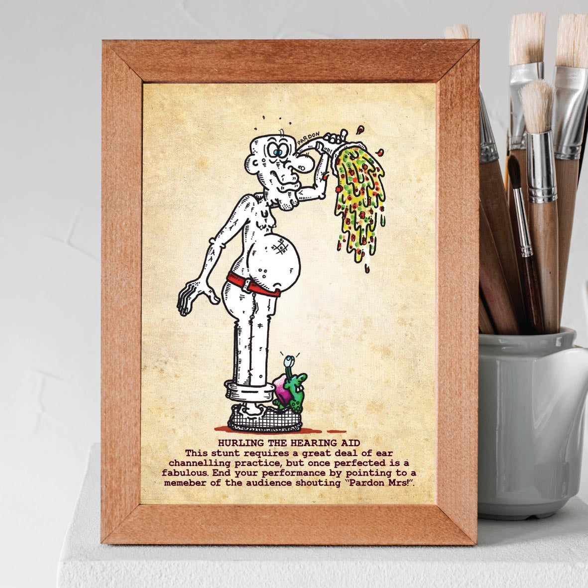 Hurling The Hearing Aid Art Print