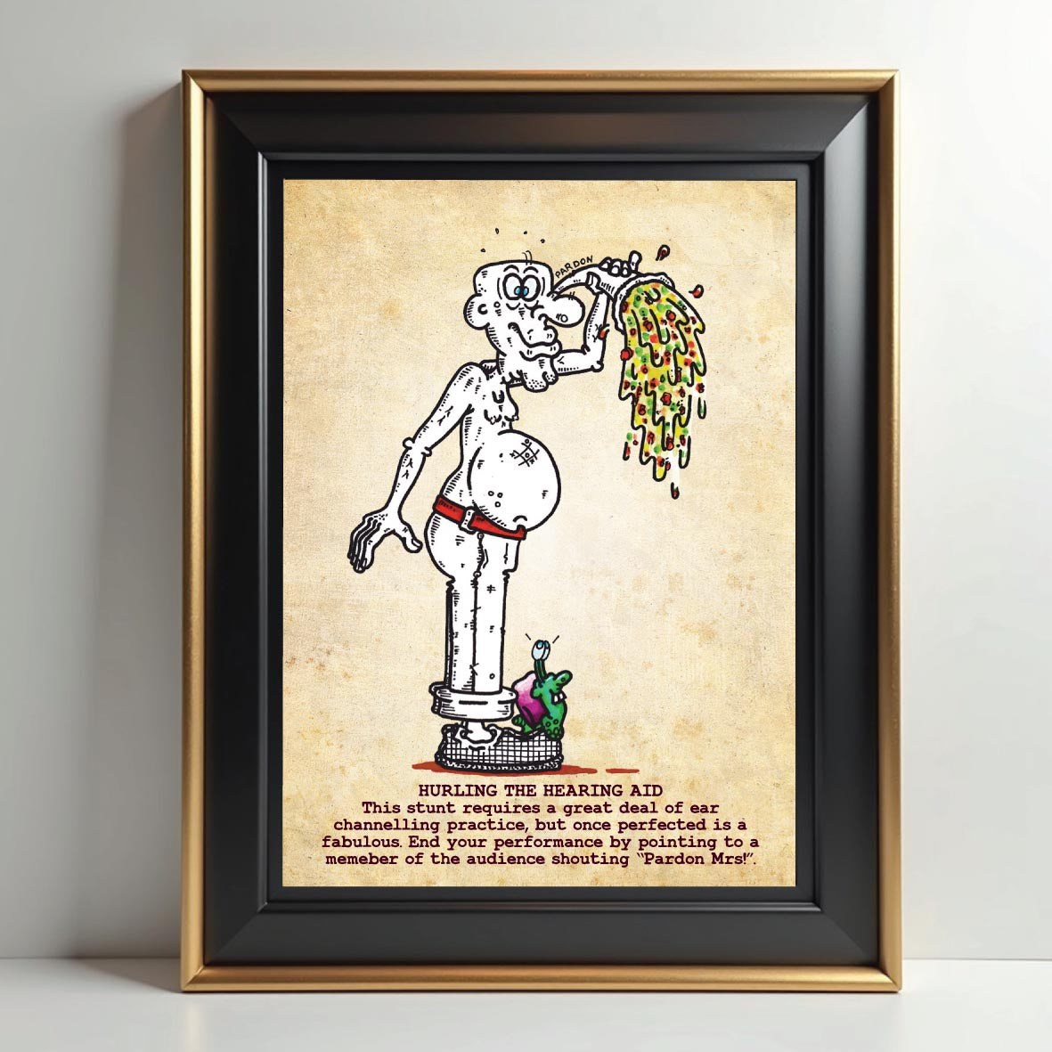 Hurling The Hearing Aid Art Print