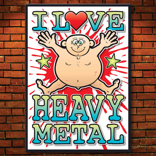 Heavy Metal Art Print / Love Music Poster / Wall Décor / Rock Guru