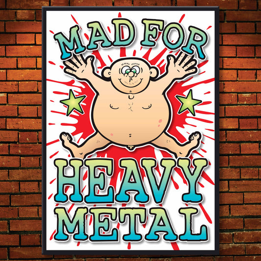 Heavy Metal Art Print / Mad For Music Poster / Wall Décor