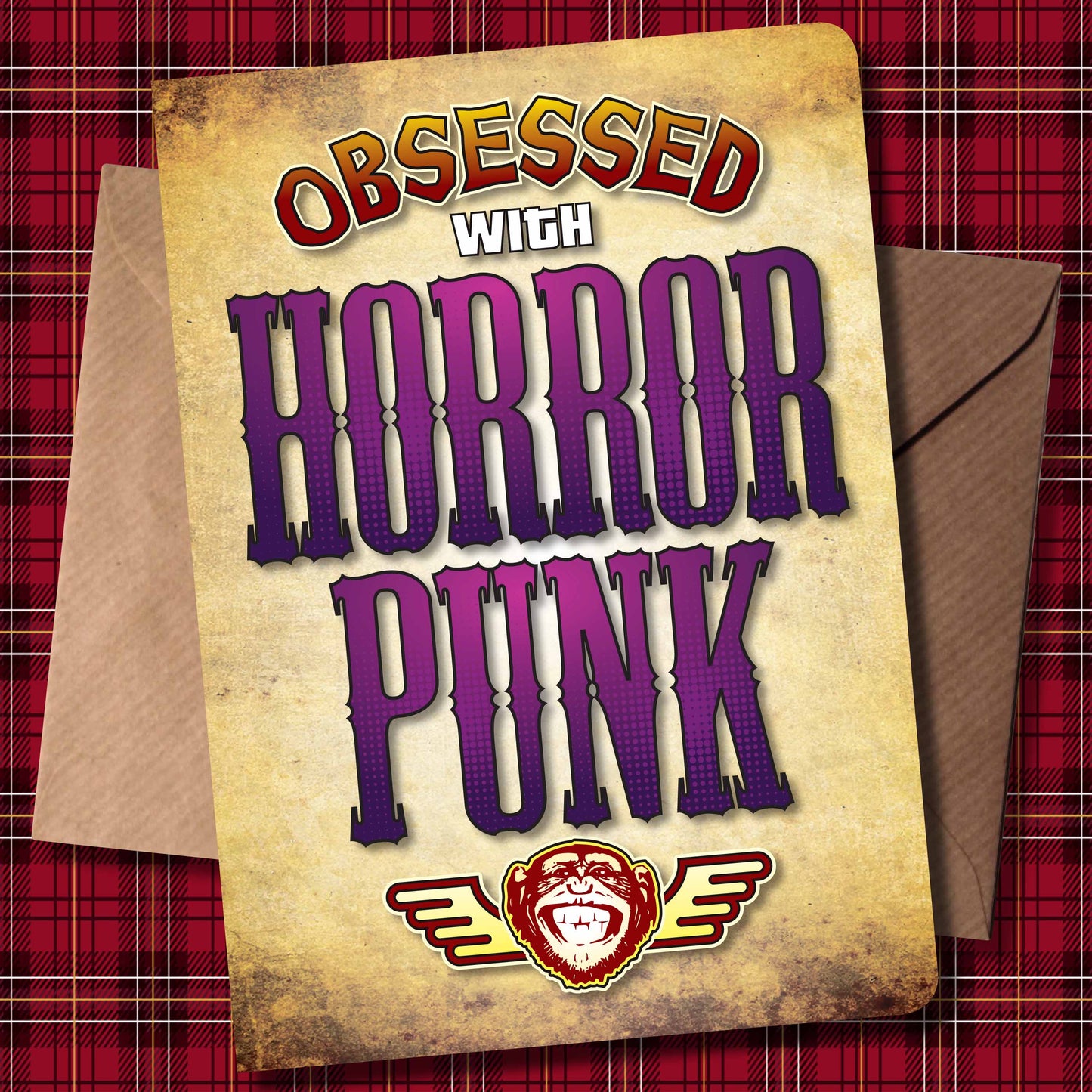 Horror Punk - Obsessed Art Poster + Birthday / Greetings Card