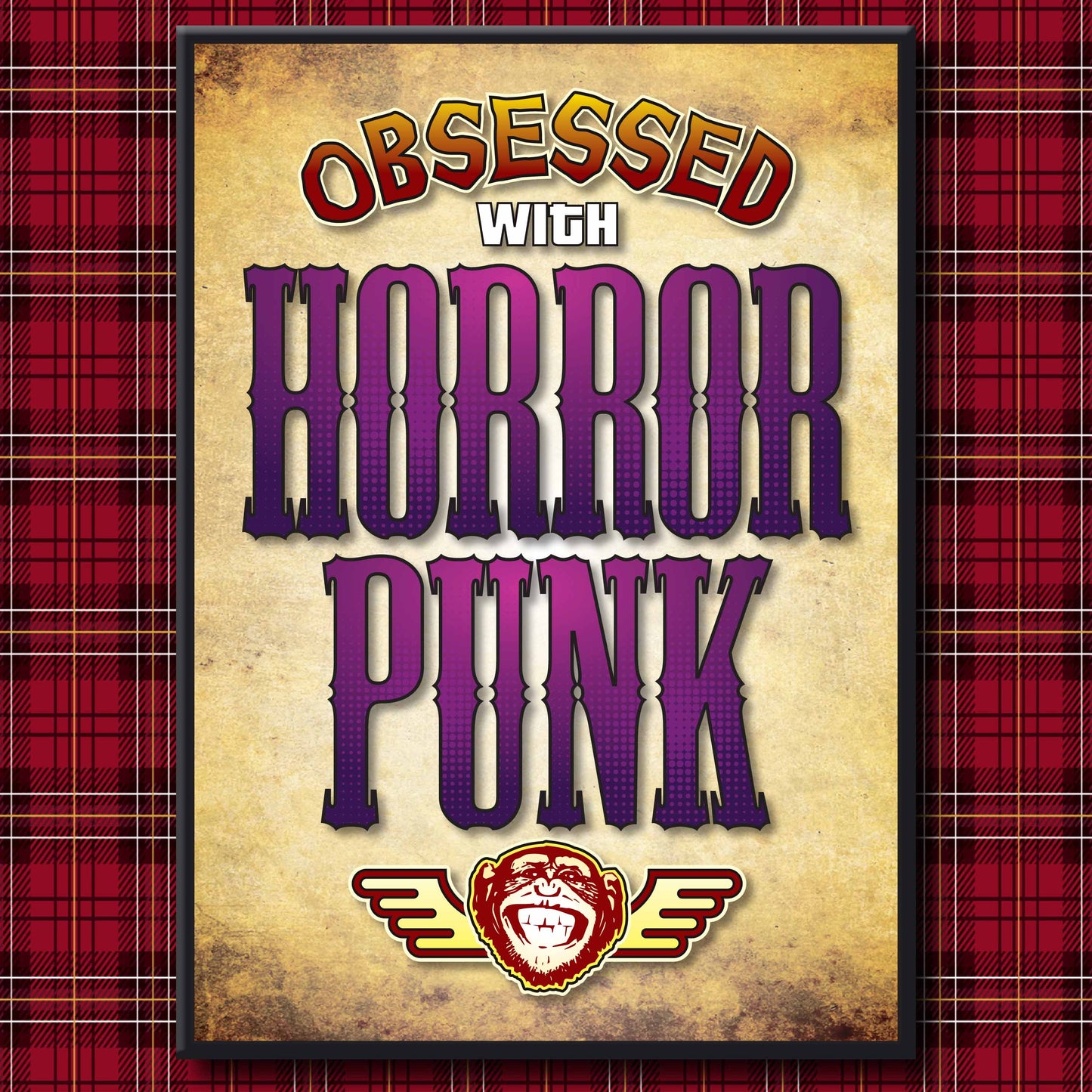 Horror Punk - Obsessed Art Poster + Birthday / Greetings Card