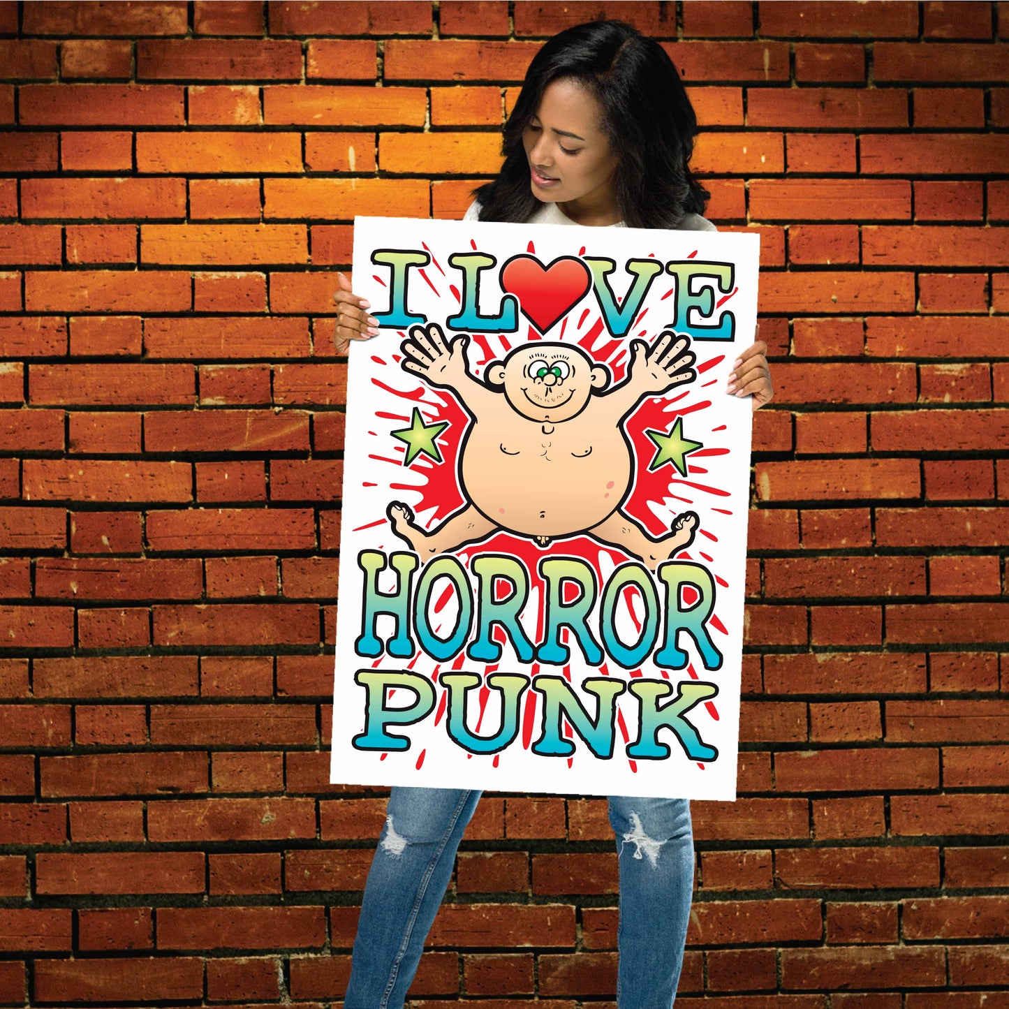 Horror Punk 50x70cm Wall Art / Love Music Poster