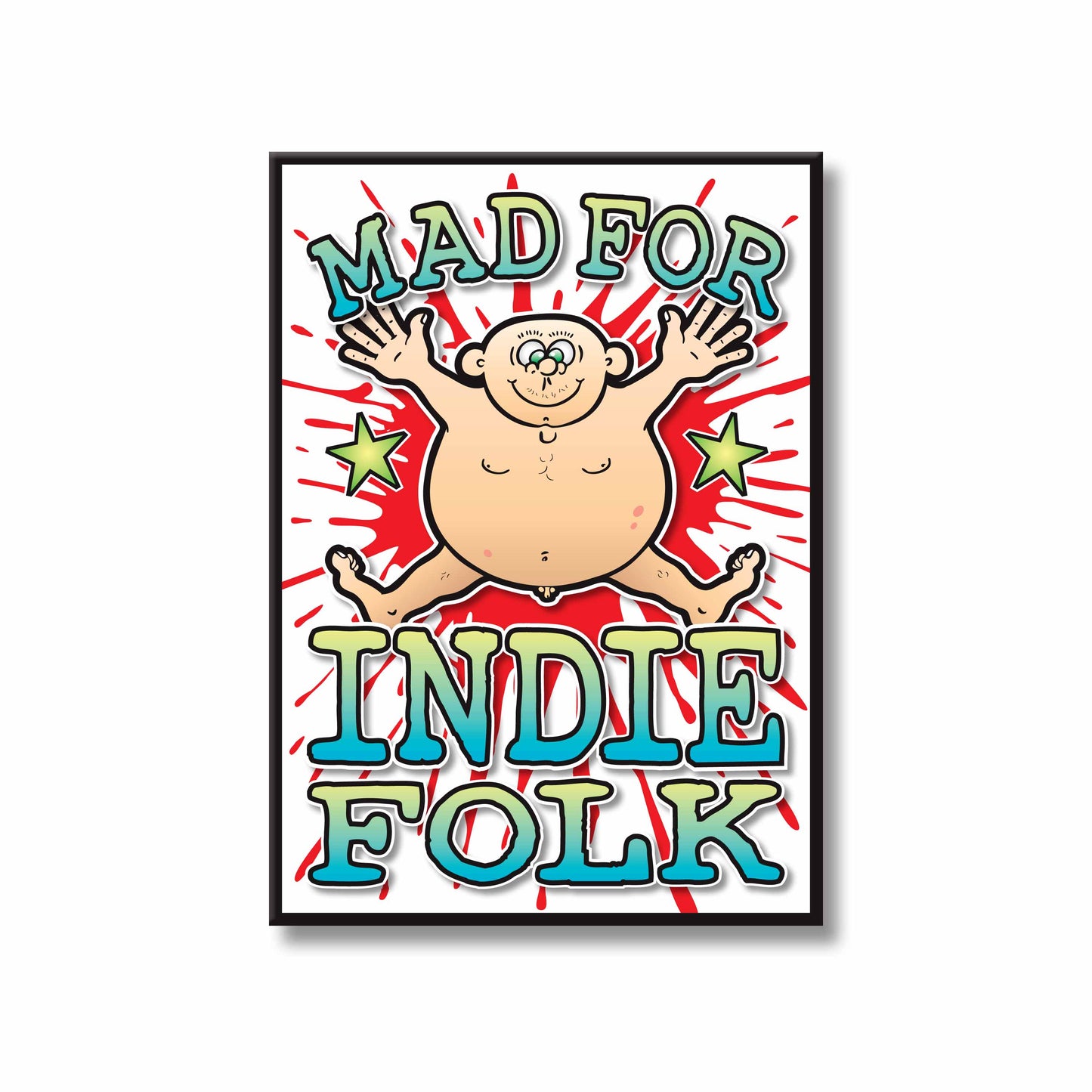 Indie Folk Art Print / Mad For Music Poster / Wall Décor