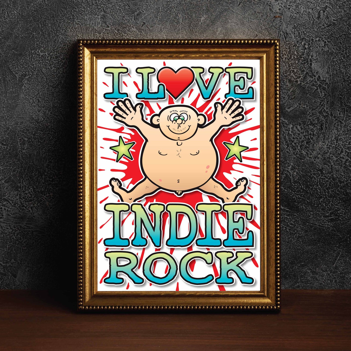 Indie Rock Art Print / Love Music Poster / Wall Décor / Rock Guru