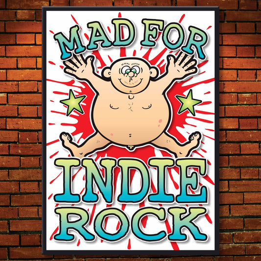 Indie Rock Art Print / Mad For Music Poster / Wall Décor