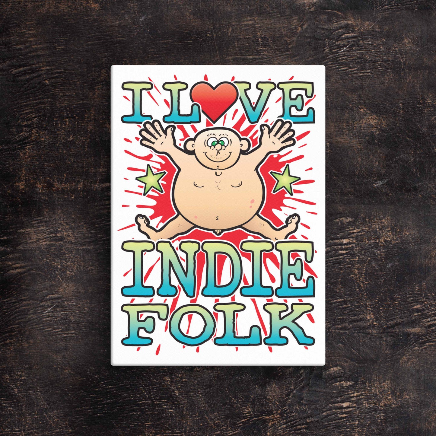 Indie Folk 51x71cm Canvas Print