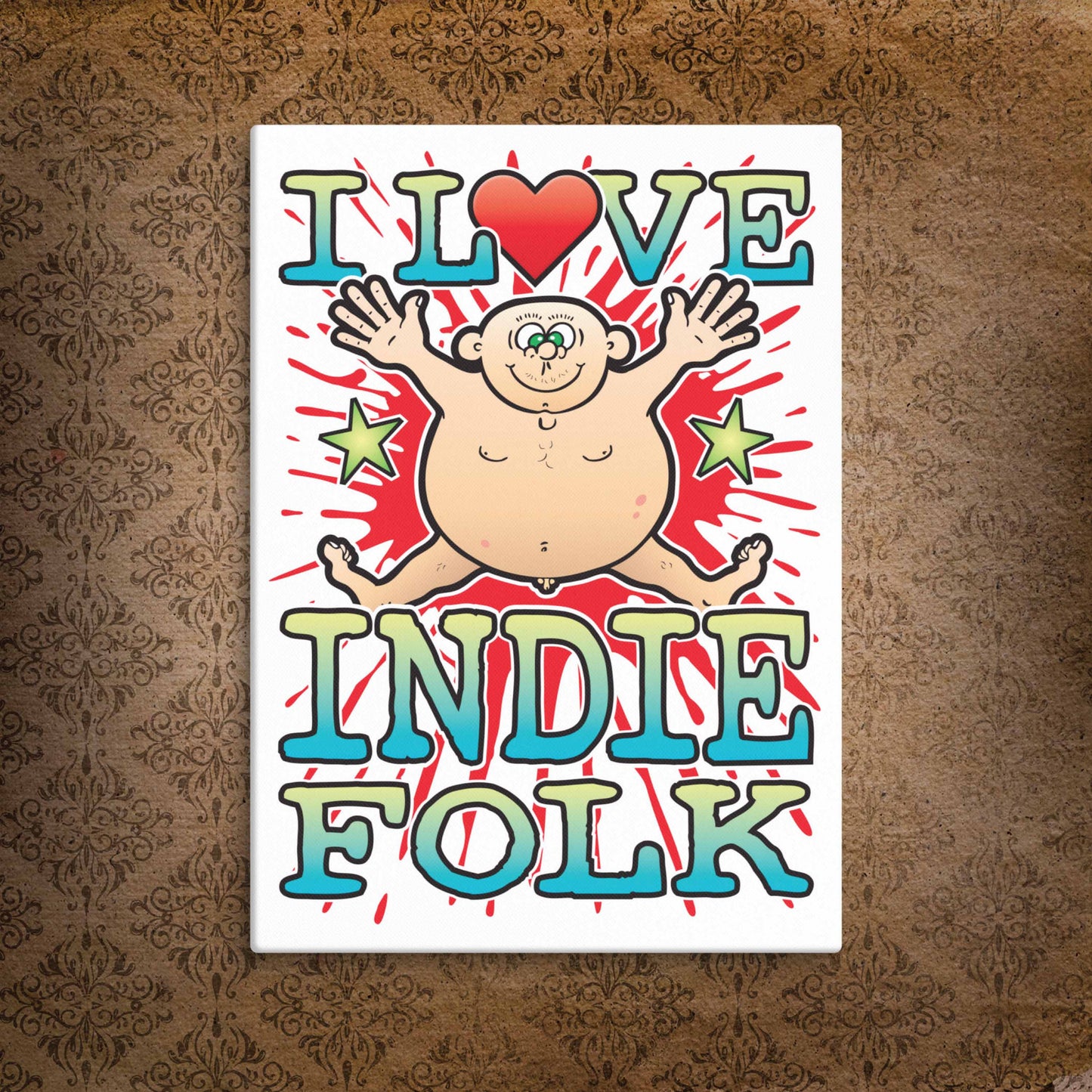 Indie Folk Canvas Print 30x40cm