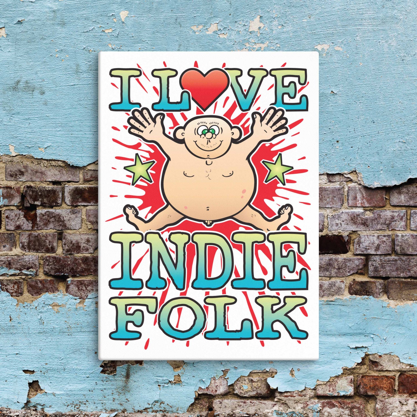 Indie Folk Canvas Print 30x40cm
